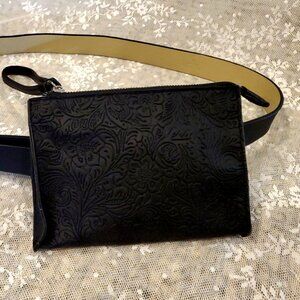 L@@K STONE MOUNTIAN Leather Black Belt with Purse NWT~ Cute & Practical